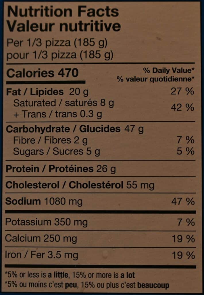 Costco Kirkland Signature Pepperoni Pizza Nutrition Facts