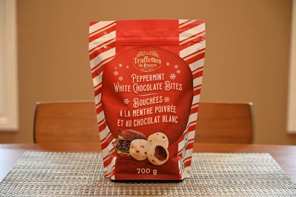 Image of the Costco Trufettes De France White Chocolate Bites bag 