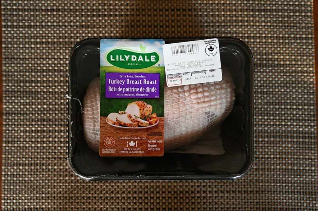 Image of the Costco Lilydale Turkey Breast Roast in packaging raw