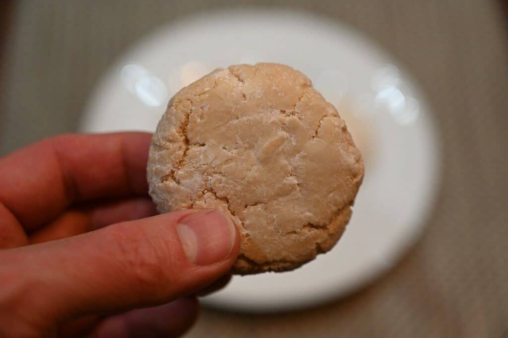 Closeup image of the Costco Di Manno Soft Amaretti Almond Cookie 