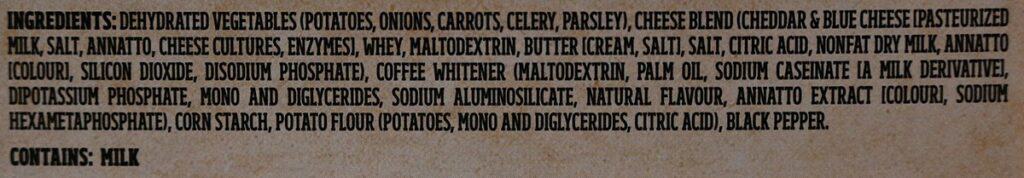 Costco Johnny's Potato Cheddar Soup Mix ingredients list. 
