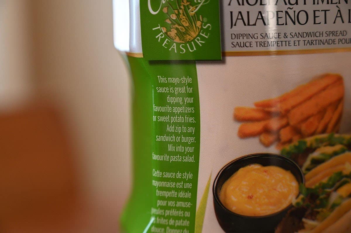 Costco Culinary Treasures Jalapeno Lime Aioli Review Costcuisine