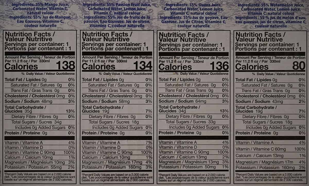 Nutrition facts and ingredients from the box. 