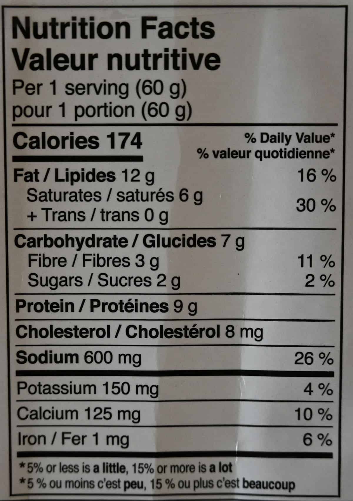 Image of Costco Siwin Japanese Style Sausage Nutrition Facts. 