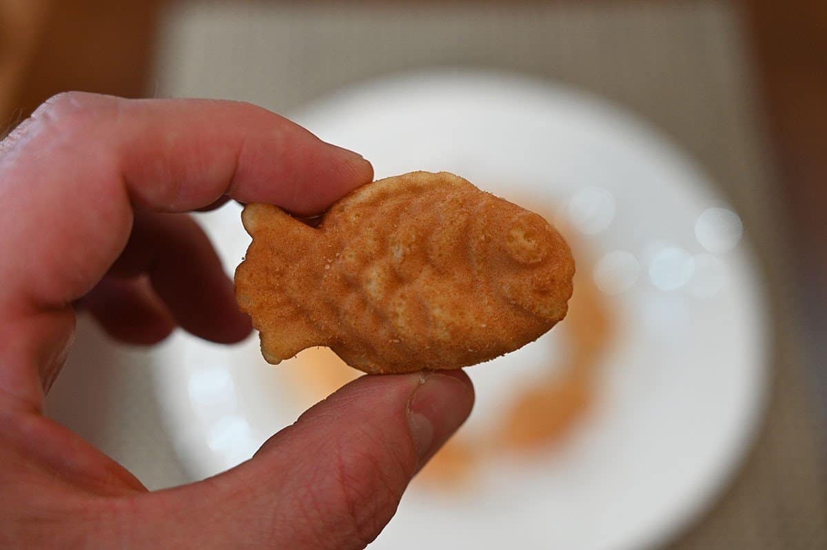 Closeup image of one Costco taiyaki. 