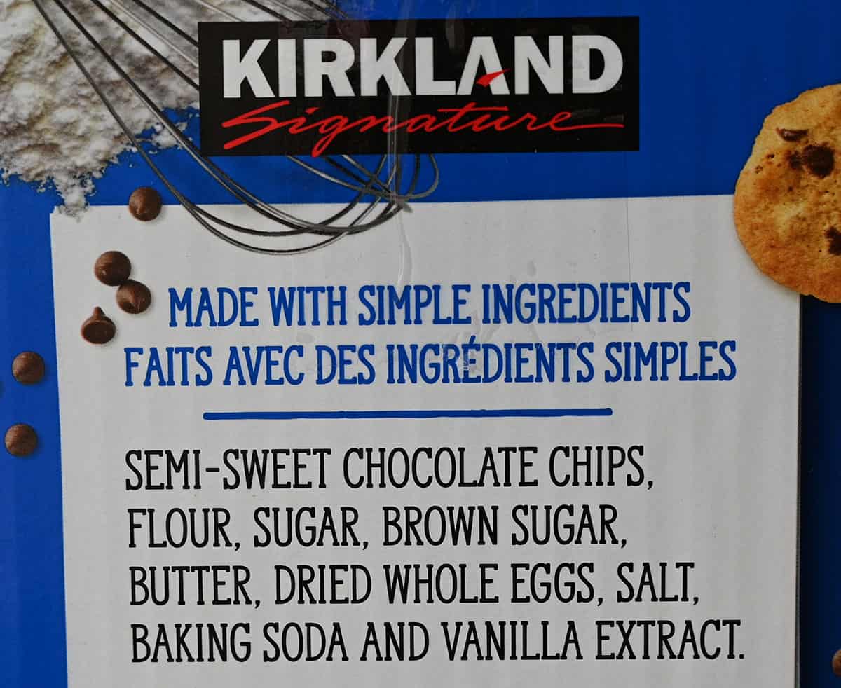 Product description from box stating the cookies are made with simple ingredients.