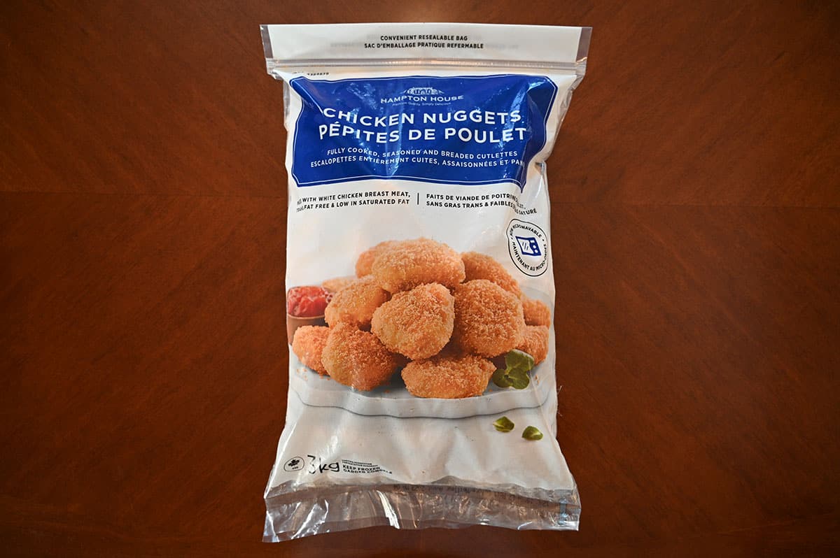 Bag of Costco Hampton House Chicken Nuggets. 