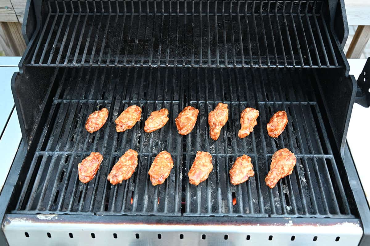 Image of wings being barbecued.