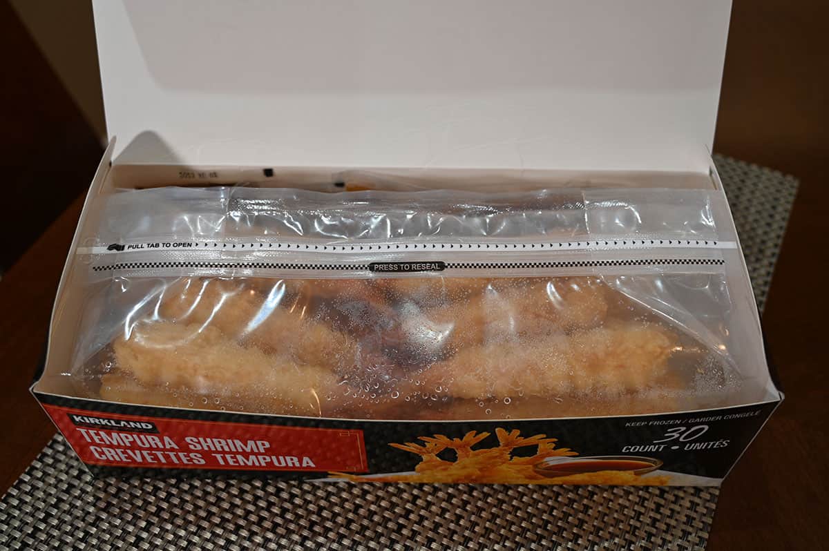 Image showing the resealable bag of shrimp.