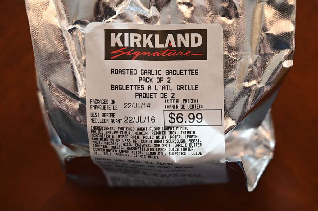 Costco Kirkland Signature Roasted Garlic Baguette Review Costcuisine