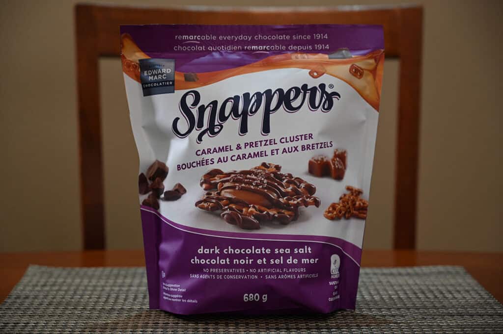 Costco Snappers Dark Chocolate Sea Salt Caramel Pretzel Clusters Review