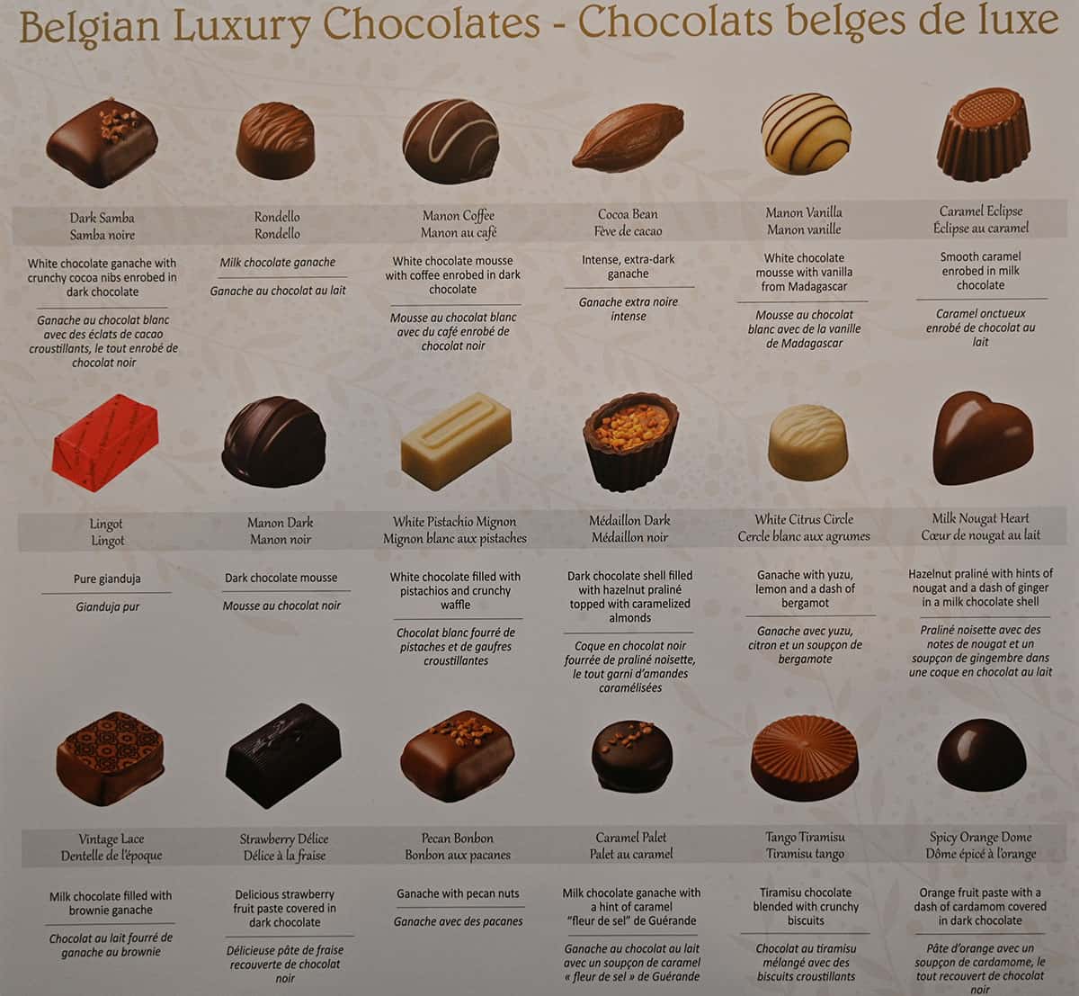 Assortiment de 20 chocolats