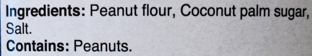 Image of the ingredients list from the back of the container.