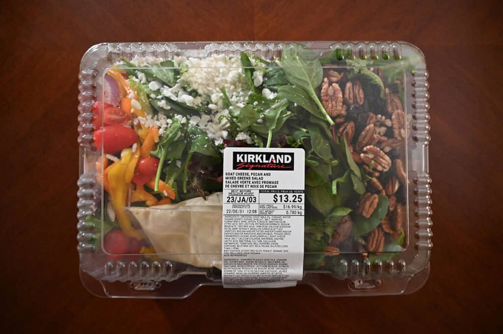 Costco Kirkland Signature Goat Cheese, Pecan and Mixed Greens Salad