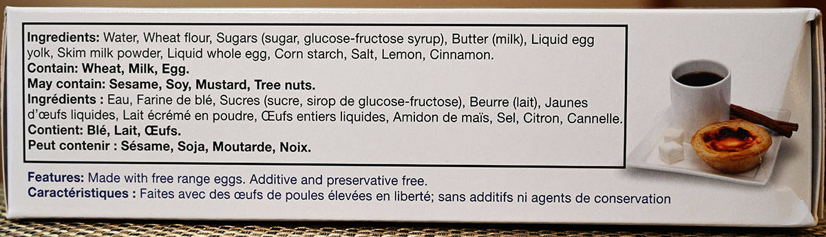 Image of the ingredients list from the back of the box.