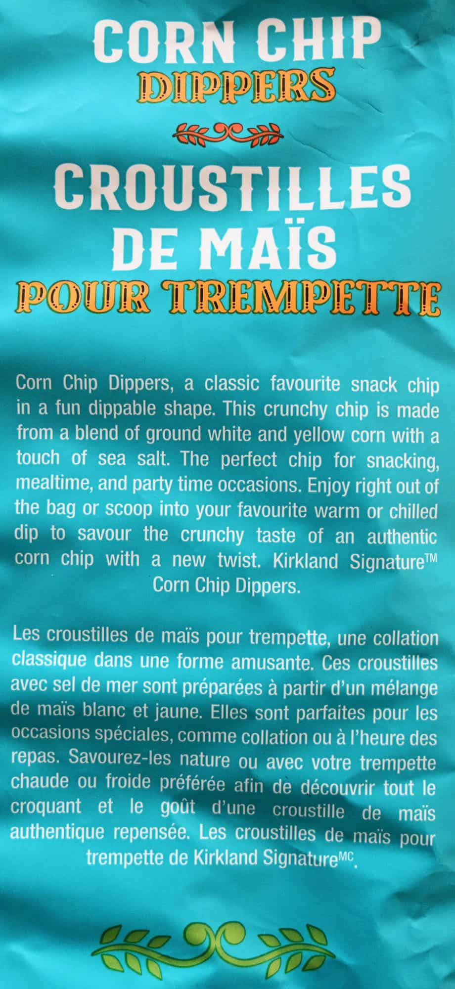 Product description from the back of the bag.