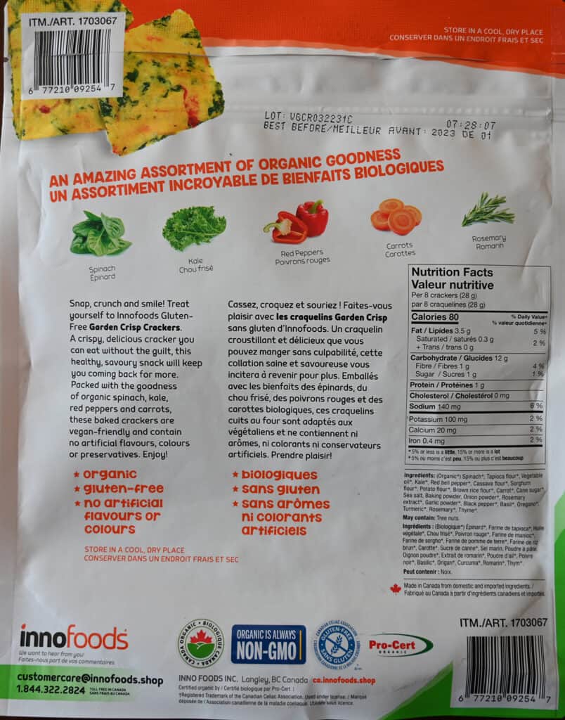 Costco Innofoods Garden Crisp Crackers Review Costcuisine