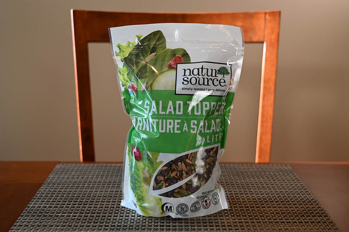 Image of the Costco naturSource Salad Topper sitting on a table.
