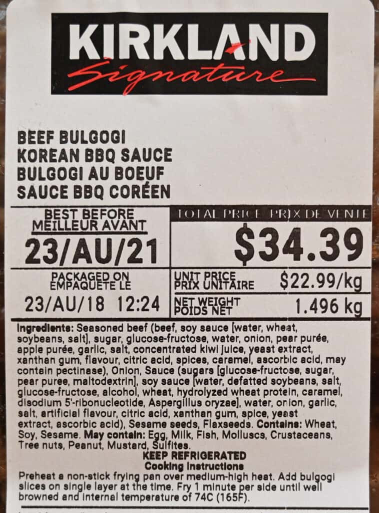 Costco Kirkland Signature Beef Bulgogi Review Costcuisine