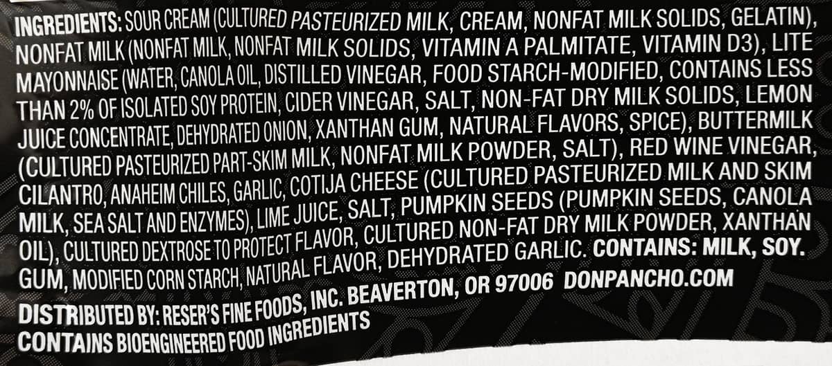 Image of the ingredients from the back of the bottle.