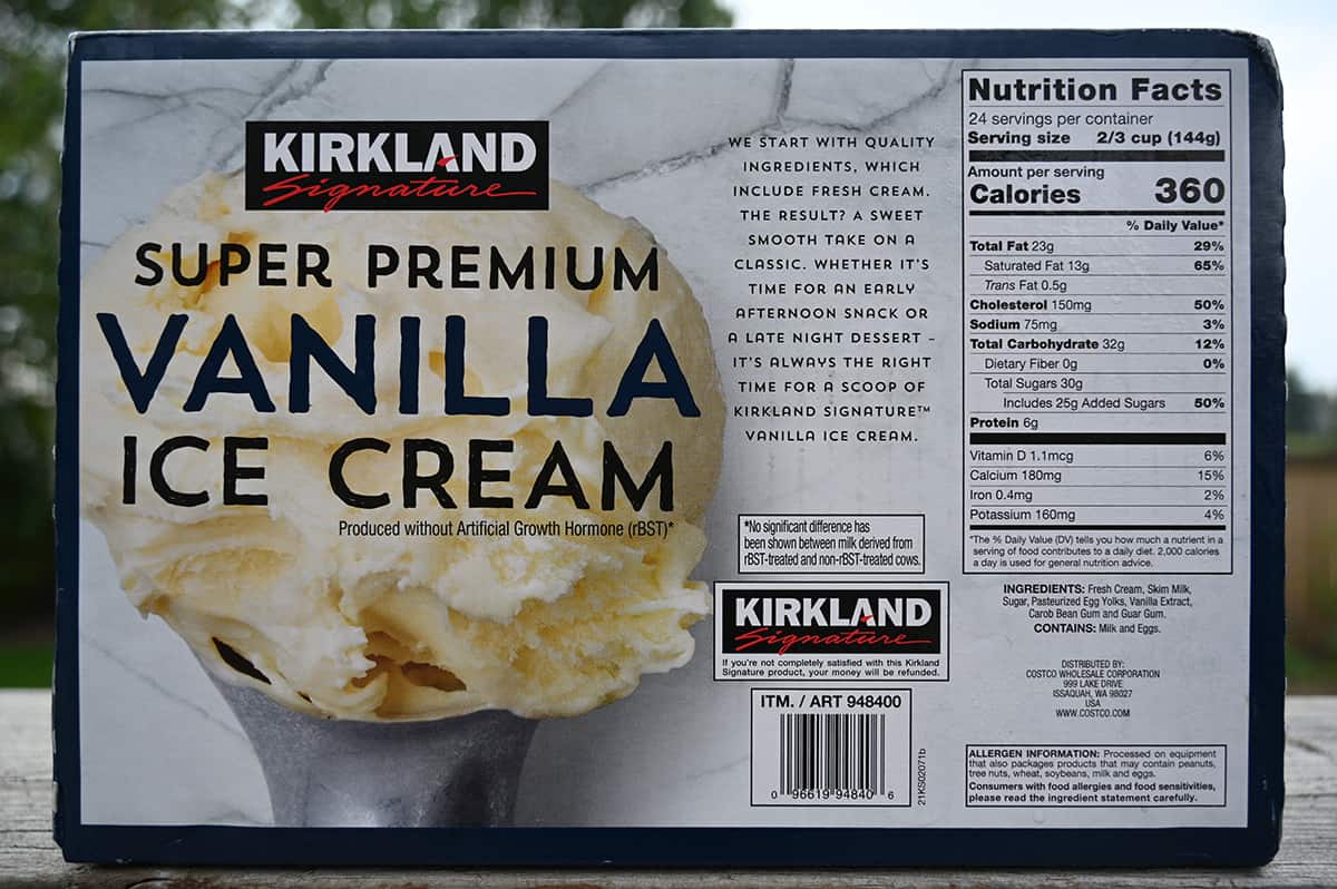 Costco Kirkland Signature Super Premium Vanilla Ice Cream Review 