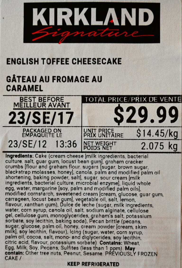 Costco Kirkland Signature English Toffee Cheesecake Review Costcuisine