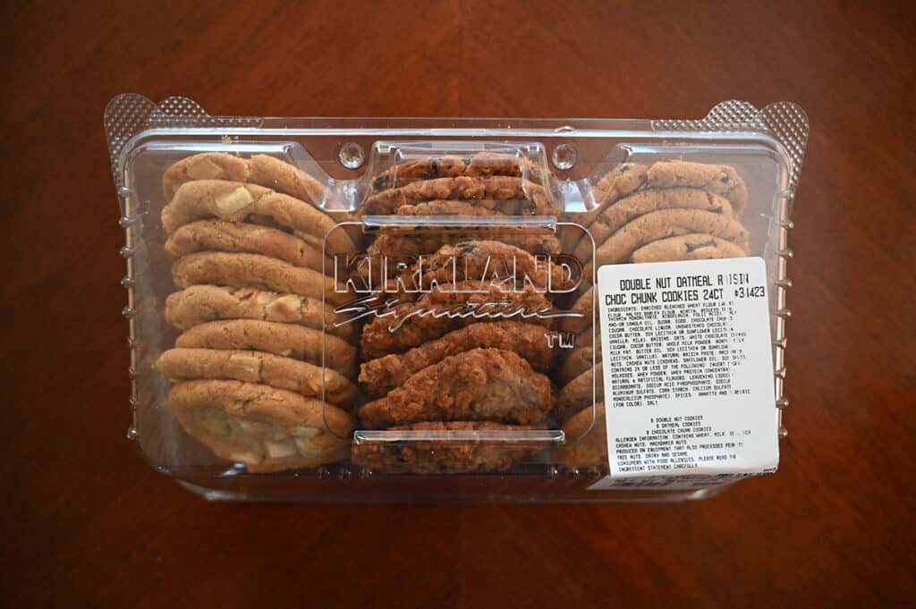 Costco Kirkland Signature Double Nut Oatmeal Raisin Choc Chunk Cookies