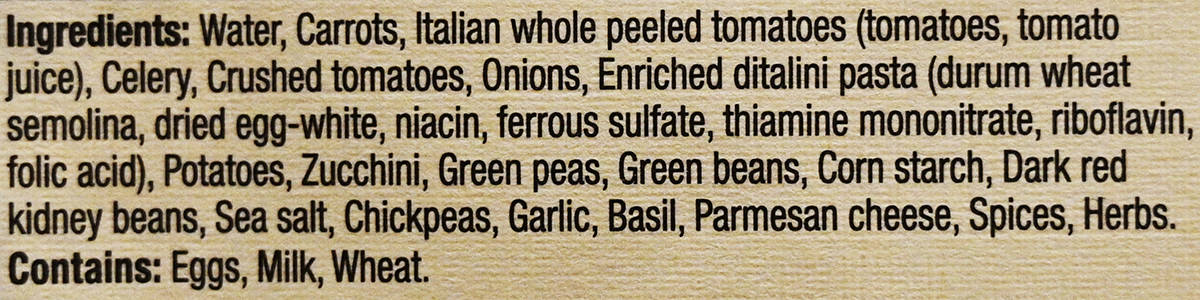 Image of the ingredients for the soup from the jar.
