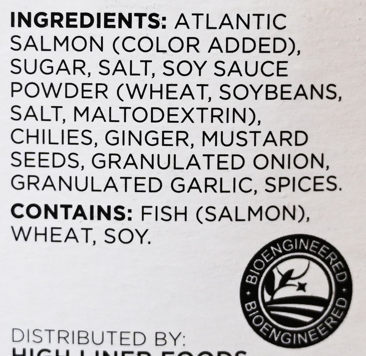 Image of the ingredients list from the back of the box.