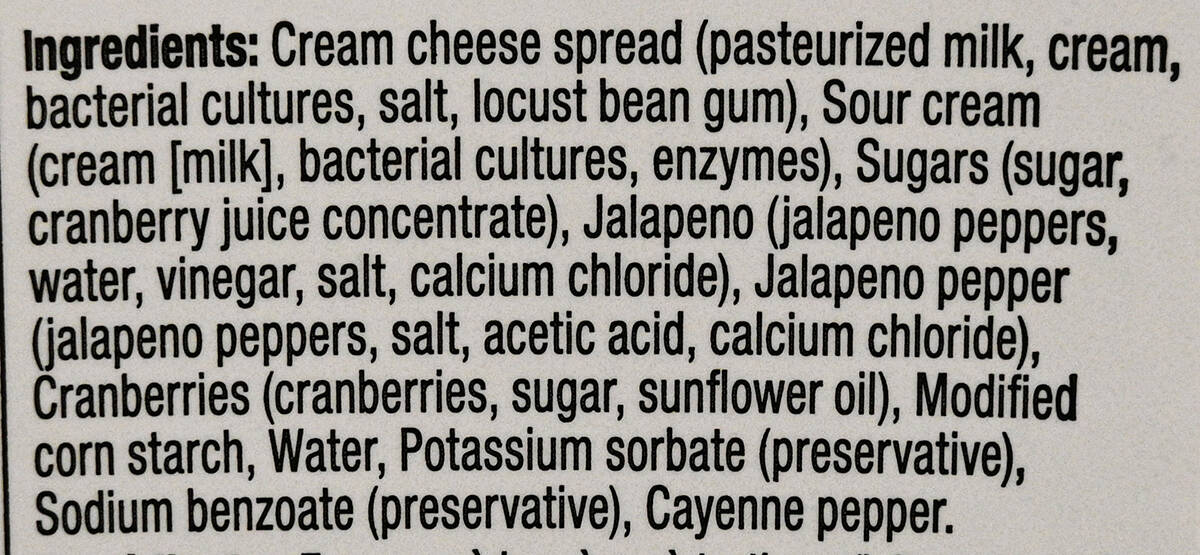 Image of the ingredients for the dip from the container.