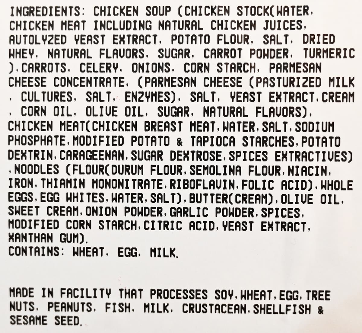 Closeup image of the label from the soup showing ingredients.