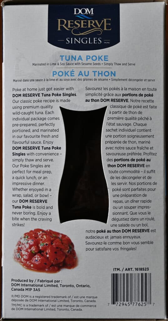 Costco Dom Reserve Singles Tuna Poke Review Costcuisine