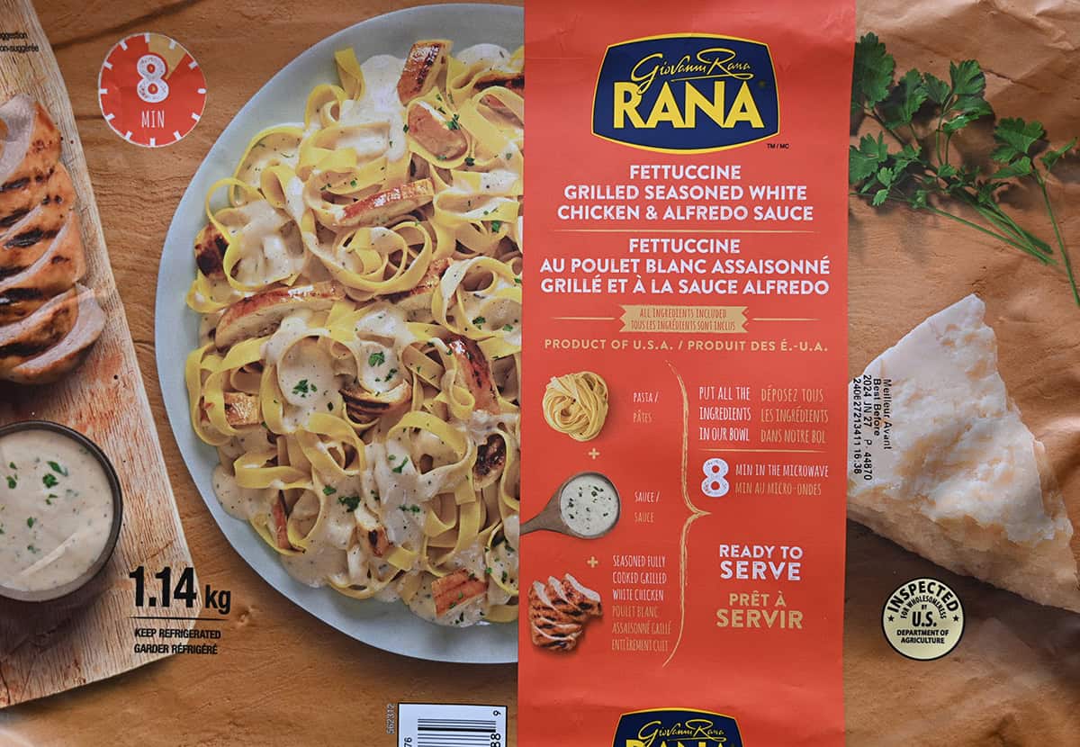 Costco Rana Fettucine Grilled Seasoned White Chicken & Alfredo Sauce ...
