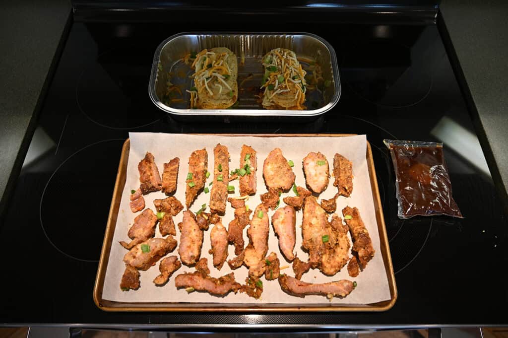 Costco Kirkland Signature BBQ Pork Rib Ends with Baked Potatoes Review ...