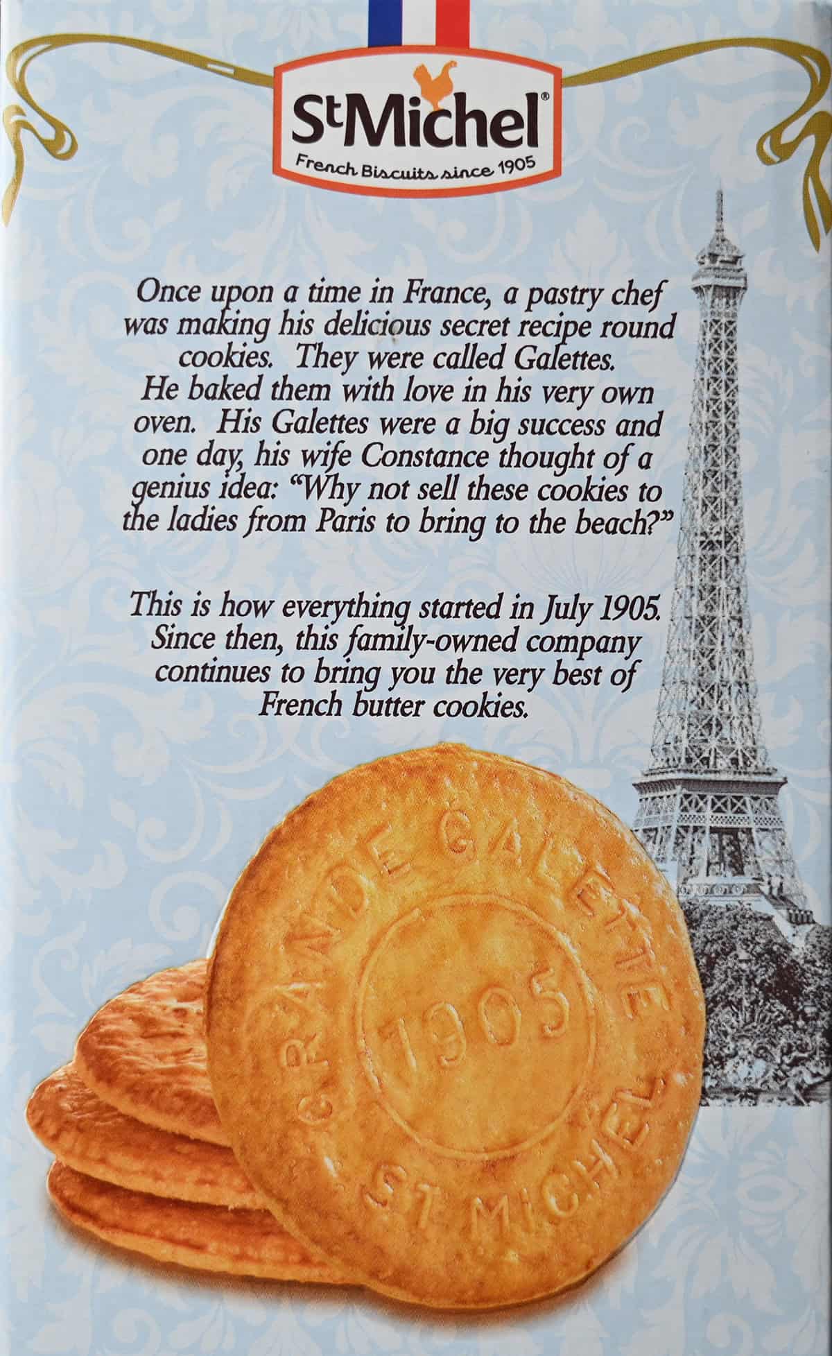 Image of the company and product description from the back of the box.