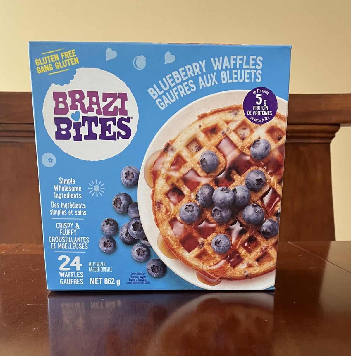 Image of the Brazi Bites box unopened sitting on a table.