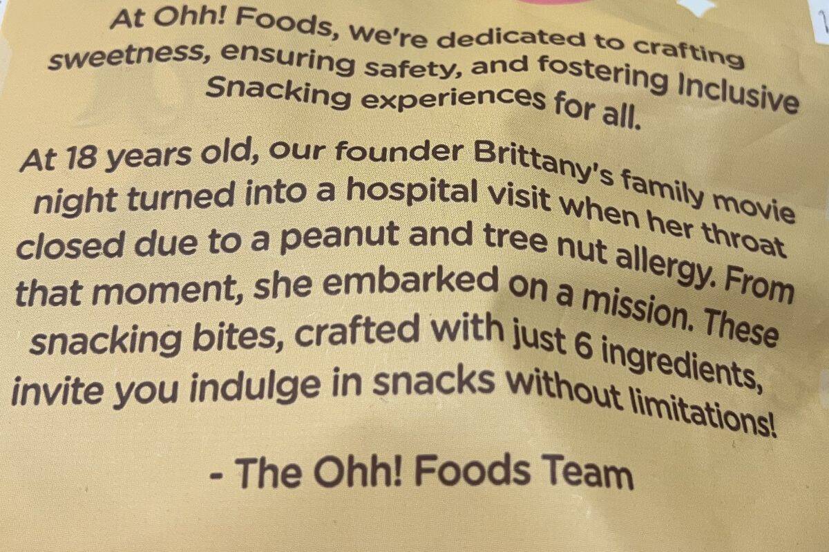 Image of the company and product description from the back of the package.