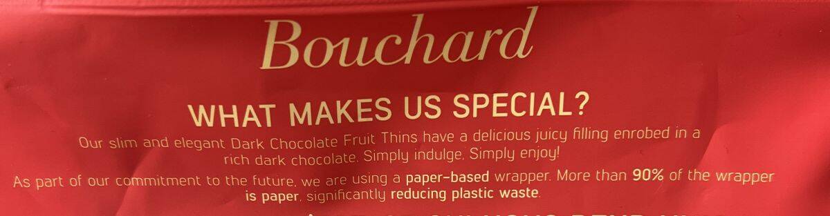 Image of the product/company description from the back of the bag.