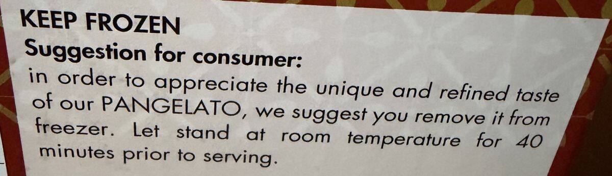 Image of the serving instructions from the back of the box.