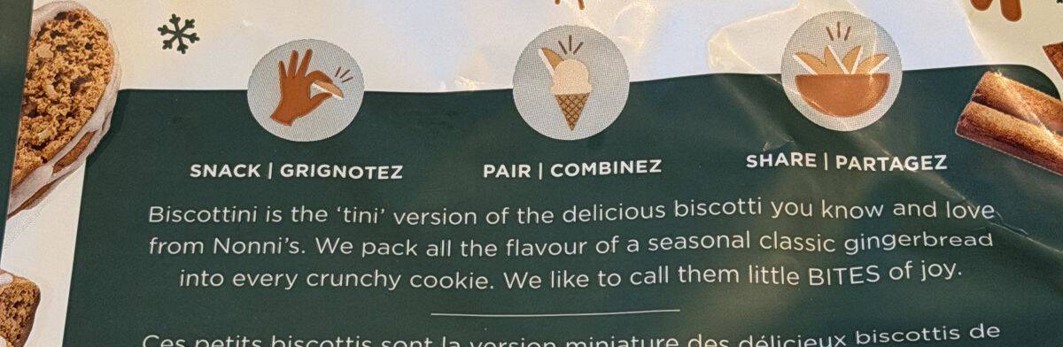 Image of the product description from the back of the bag.