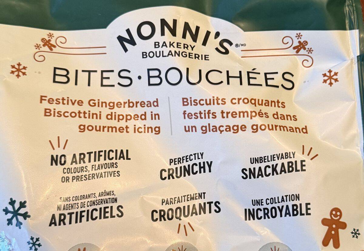 Image of the the product description, no artificial flavors, perfectly crunchy from the back of the bag.