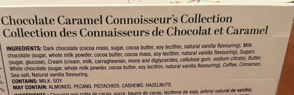 Image of the ingredients for the chocolates.