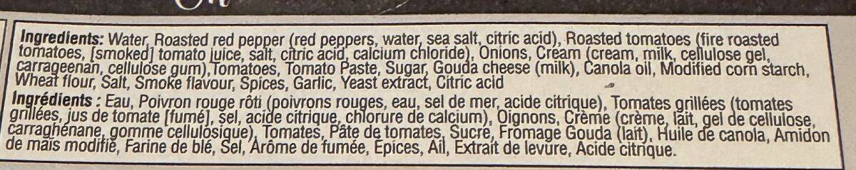 Image of the ingredients list from the back of the package.