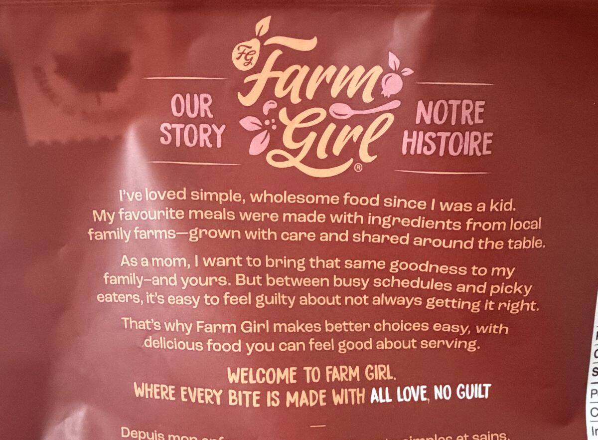 Image of the company description from the back of the bag.