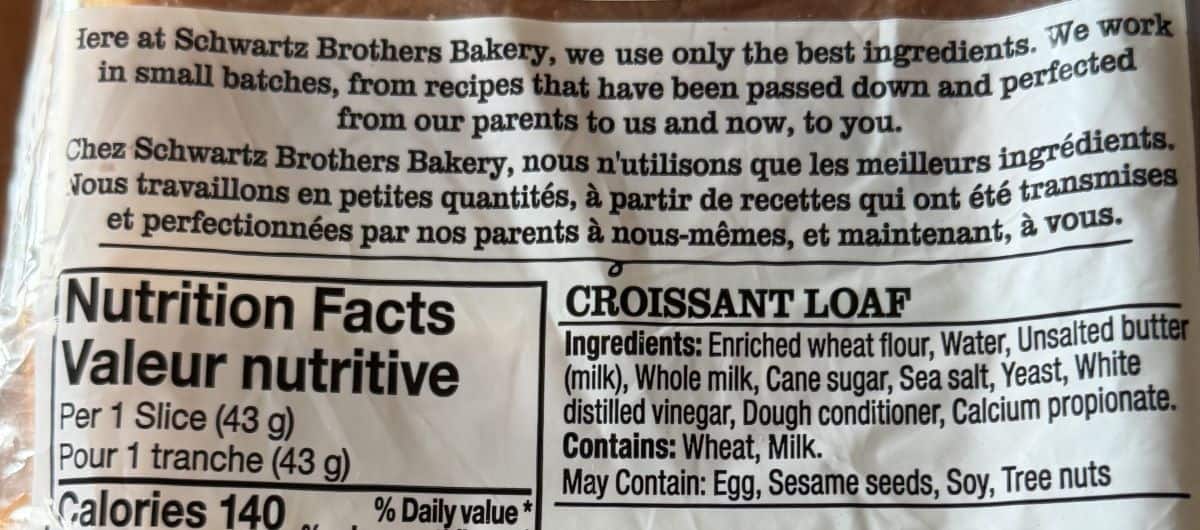 Image of the company and product description from the back of the bag.