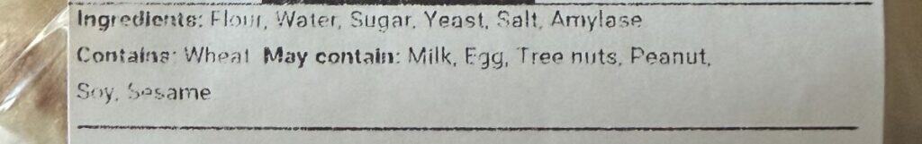 Image of the ingredients from the back of the label.