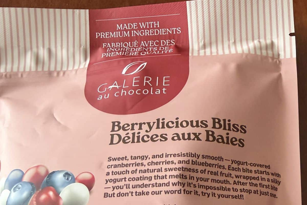 Image of the product description from the back of the bag.