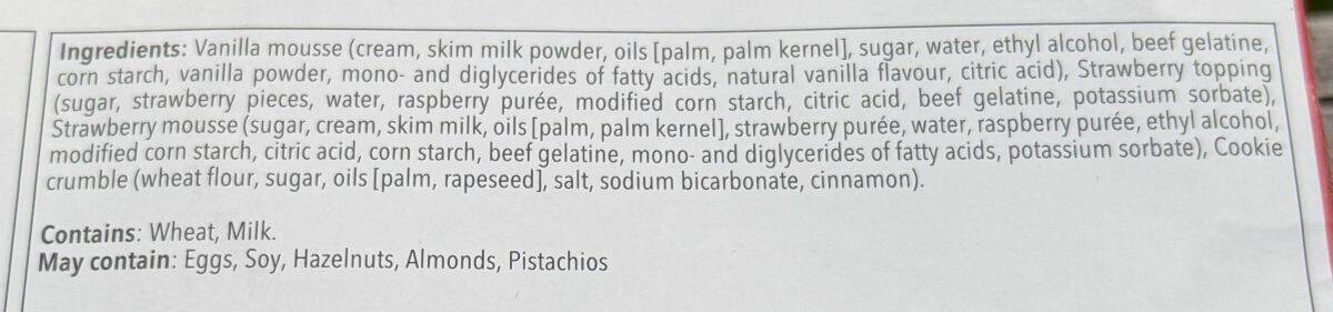 Image of the ingredients from the back of the box.
