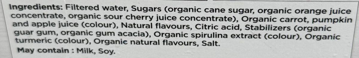 Image of the ingredients from the back of the box.