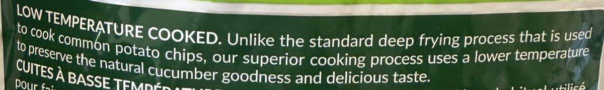 Image of a description on how the crisps are cooked from the back of the bag.